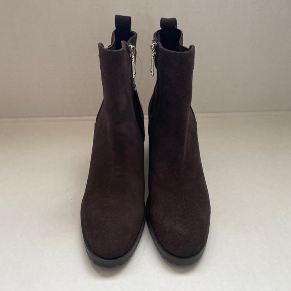 Brand New BLONDO Beautiful Classy  Waterproof Suede Tamera Brown Bootie Size 8 - Picture 7 of 8
